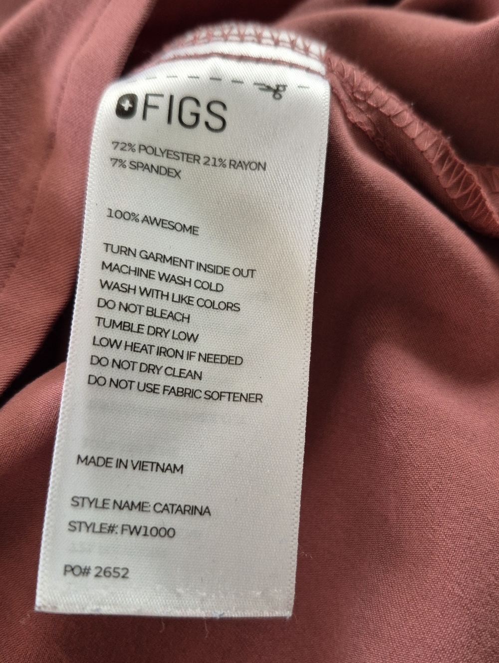 FIGS Women’s Scrub Set Mauve Catarina Top Zamora Joggers Limited Edition Size S - Picture 10 of 16